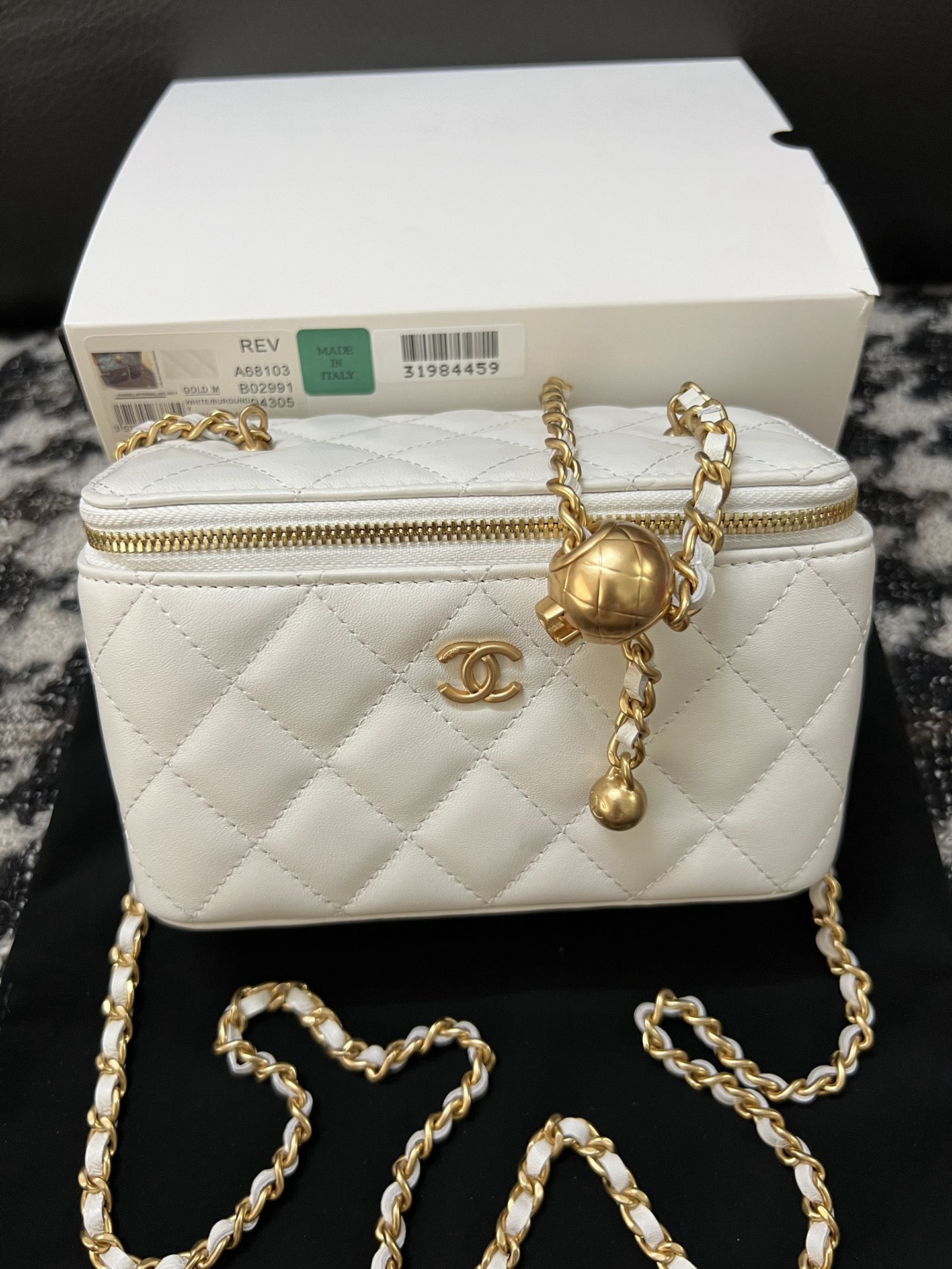 Chanel Spherical Adjustable Buckle Box Bag - Image 1
