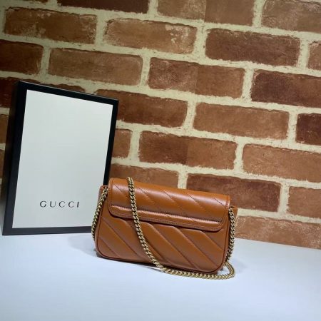 Gucci Marmont Mini Shoulder Bag Brown - Image 3