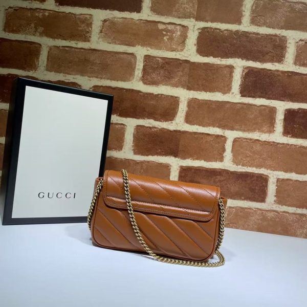 Gucci Marmont Mini Shoulder Bag Brown