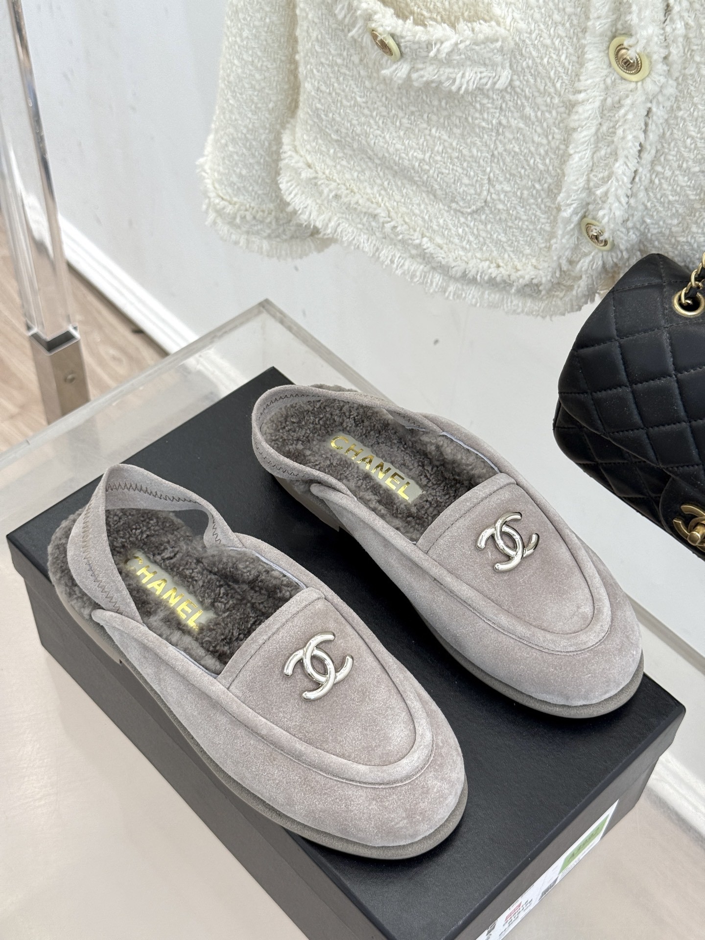 Chanel Fall/Winter Fuzzy Slippers - Image 1