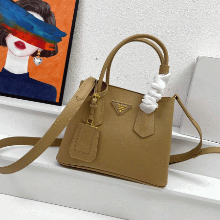 Prada Double Saffiano Leather Mini Handbag - Image 5