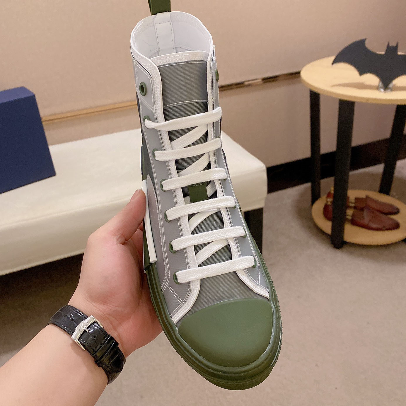 Dior B23 green high-top Shoes - Image 3