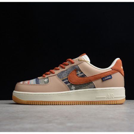 Nike Air Force 1 07 ESS White Brown Metallic Gold CW2288-686 - Image 1