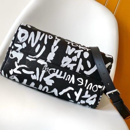 LV Speedy P9 Bandoulière 30 Scribble Autres Cuirs Monogram - Image 5