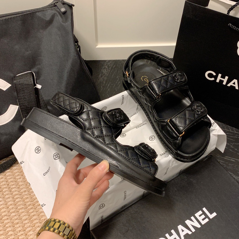 Chanel Velcro Slide Sandals Slippers Slide - Image 8