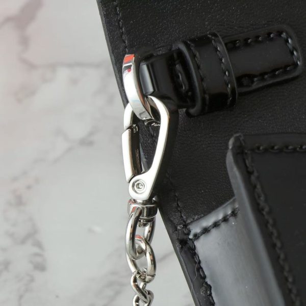 Prada Spazzolato Triangle Logo Plate Flap Chain Crossbody Bag