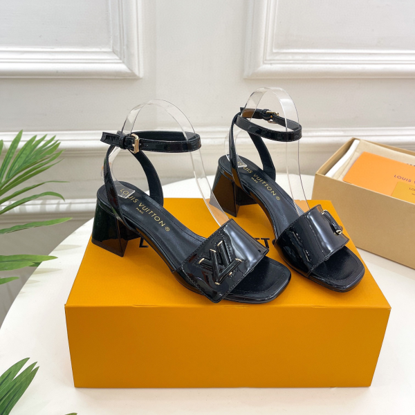 LV Patent Leather Thick And Cool Slide Sandal
