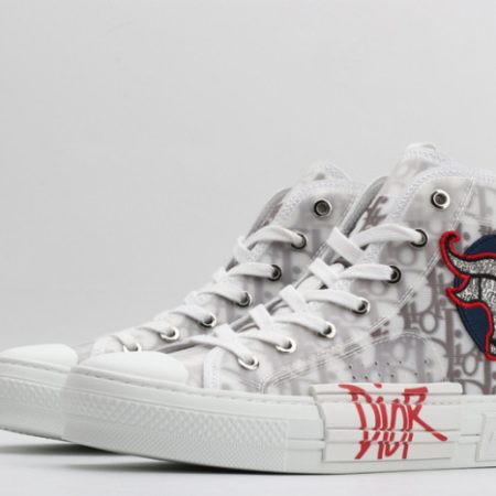 Dior B23 Oblique High Top "Shawn" Shoes - Image 4