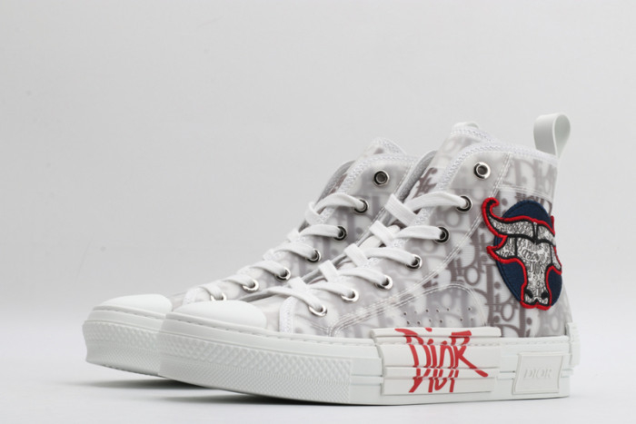 Dior B23 Oblique High Top "Shawn" Shoes - Image 4