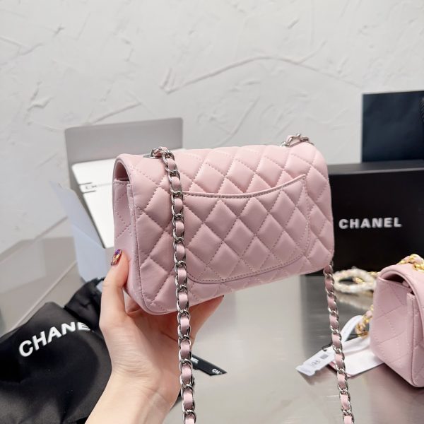 Chanel Classic Pink Flag Bag Small 20cm