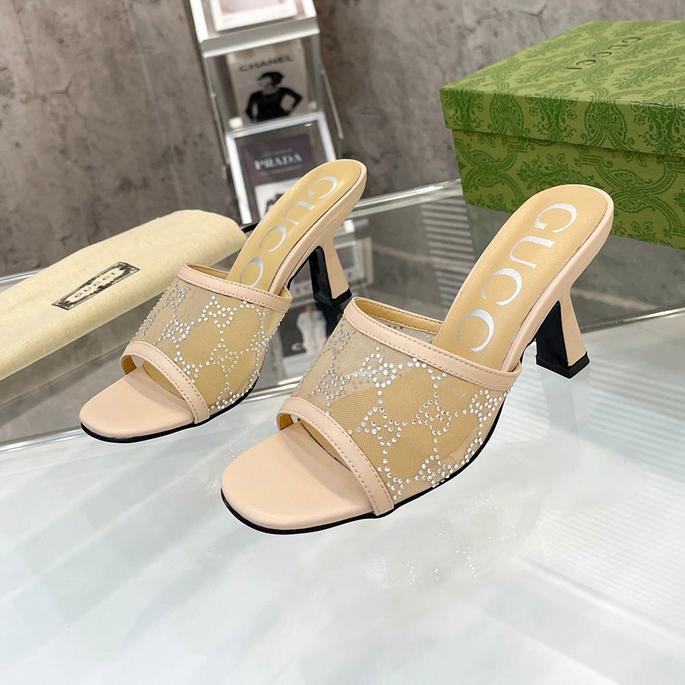 Gucci Mesh High heels Sandals Slide Sandal - Image 8