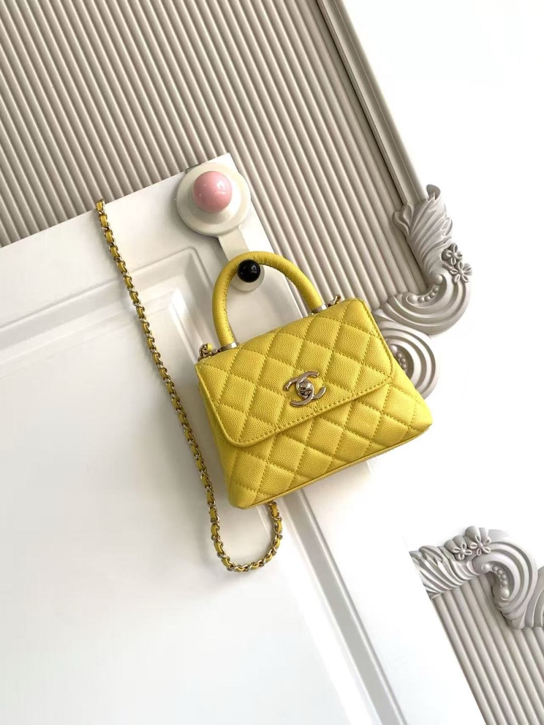 Chanel Mini Coco Handle Chain Shoulder Bag - Image 8