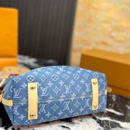 LV CarryAll MM Monogram Denim Bag - Image 8