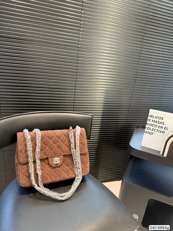 Chanel CF Large Suede Bag