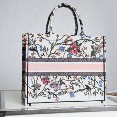 Dior Book Tote White Multicolor Dior Petites Fleurs - Image 2