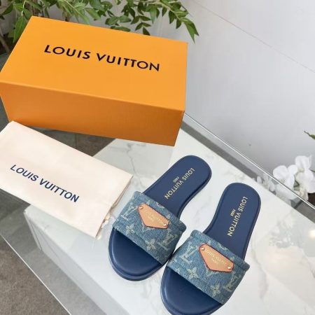 LV Denim Classic Printed Sandals