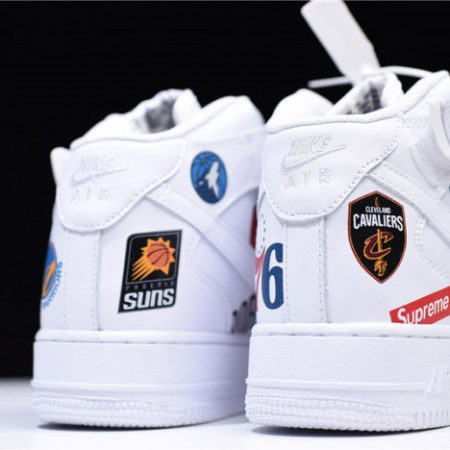 Supreme X Nike Air Force 1 Mid NBA Teams White Aq8017-100 - Image 10