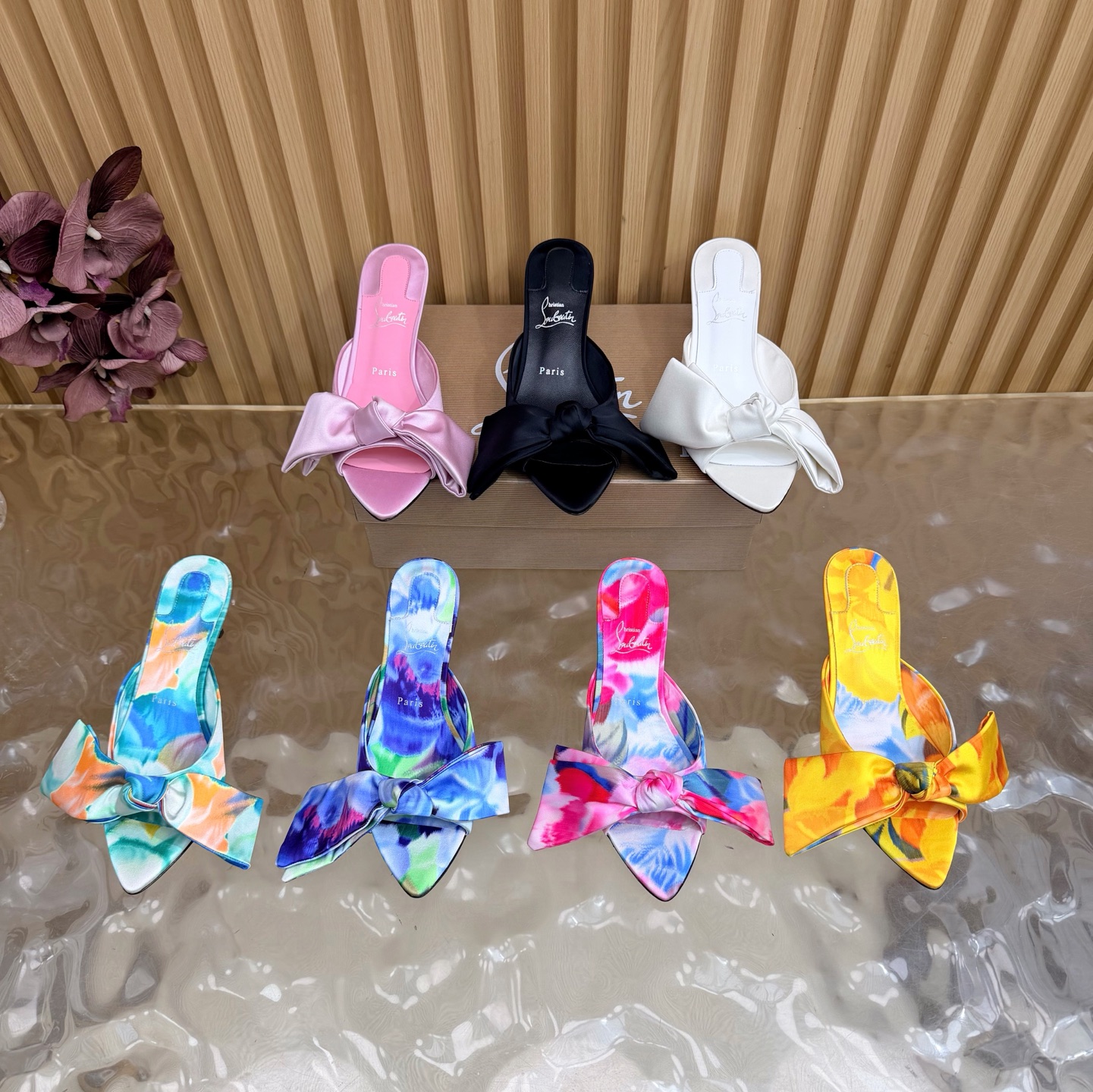 Christian Louboutin MulazeeFloral Mules - Image 1