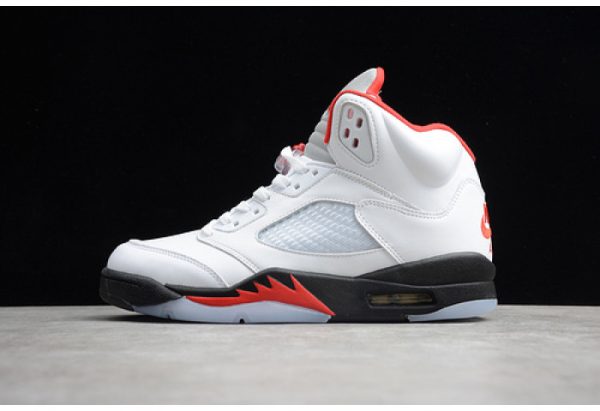 Air Jordan 5 Fire Red 2020 Silver Tongue DA1911-102