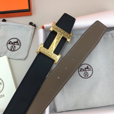 Hermes H Belt Buckle & Reversible Black For Women, Women Belt 380MM - Image 6