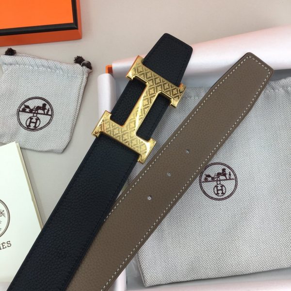 Hermes H Belt Buckle & Reversible Black For Women, Women Belt 380MM