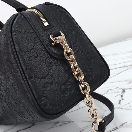 Gucci GG Emblem Medium Boston Black - Image 8