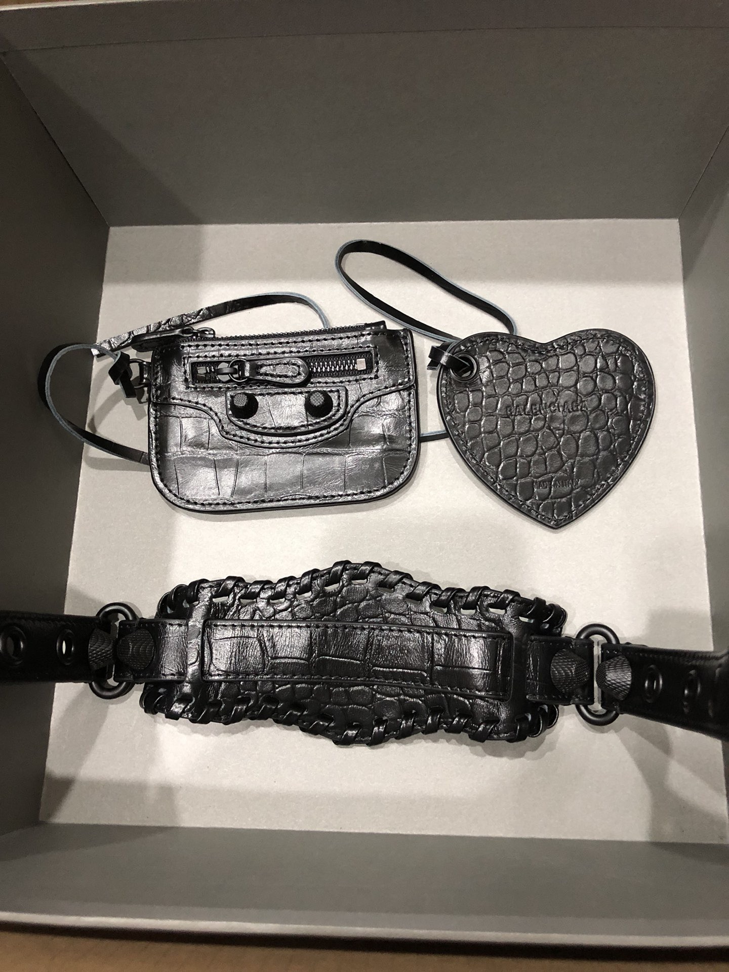 BALENCIAGA Le Cagole Small Studded Crinkled-leather Shoulder Bag - Image 5