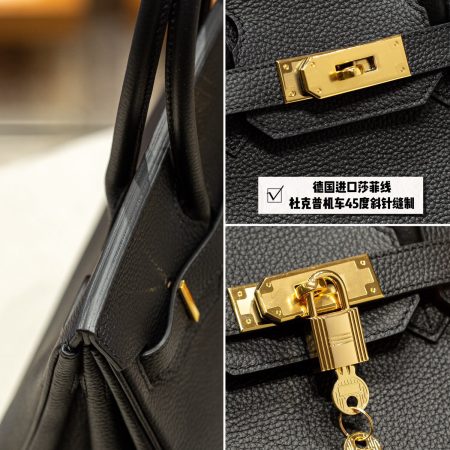 Hermès Birkin 30 black Togo Leather Gold Hardware Bag - 10A Mirror Version - Image 11