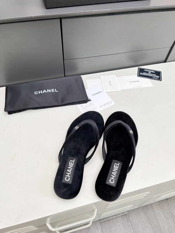Chanel Crystal CC Thong Sandals