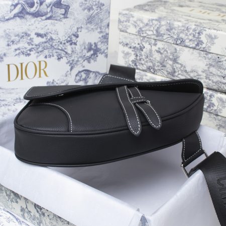 Dior Saddle Bag Black Grained Calfskin With Dior And Shawn Signature 1ADPO093YZS_H10E - Image 6