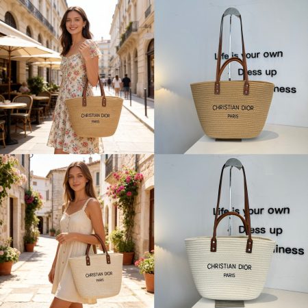 Dior Straw Bag - Image 1