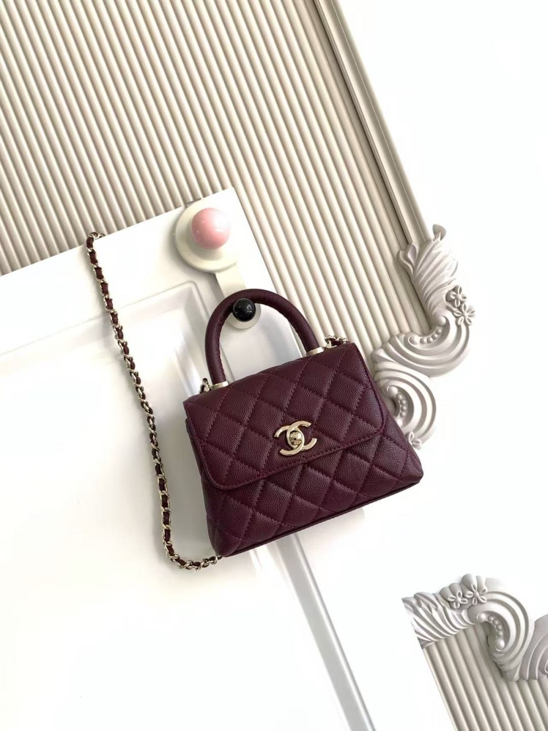Chanel Mini Coco Handle Chain Shoulder Bag - Image 1