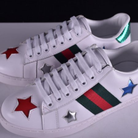 Gucci Ace Embroidered Low-Top Sneaker WITH COLORFUL STARS 431942-A38G1 - Image 6