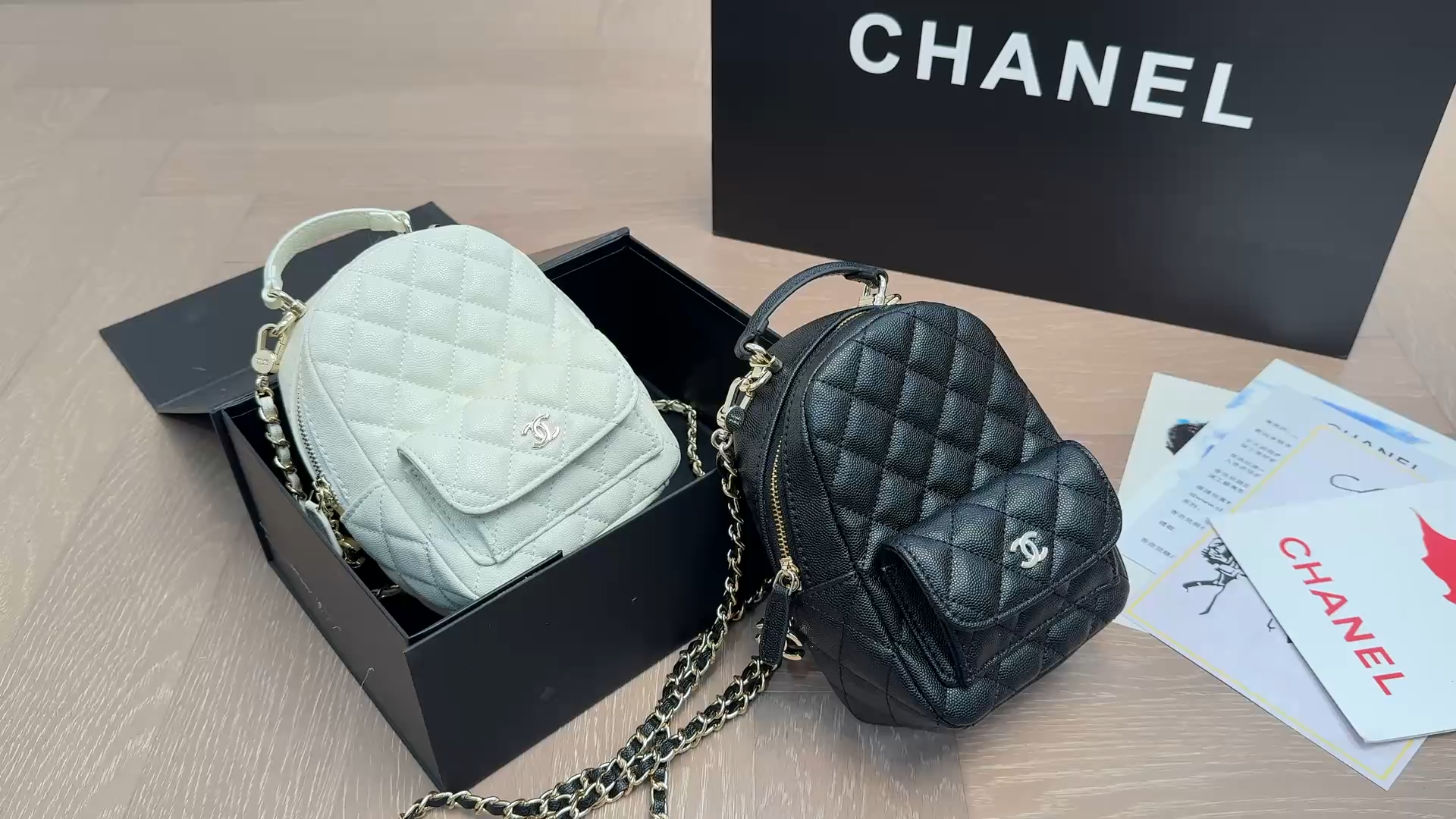 CHANEL Caviar Quilted CC Mini Classic Backpack - Image 1