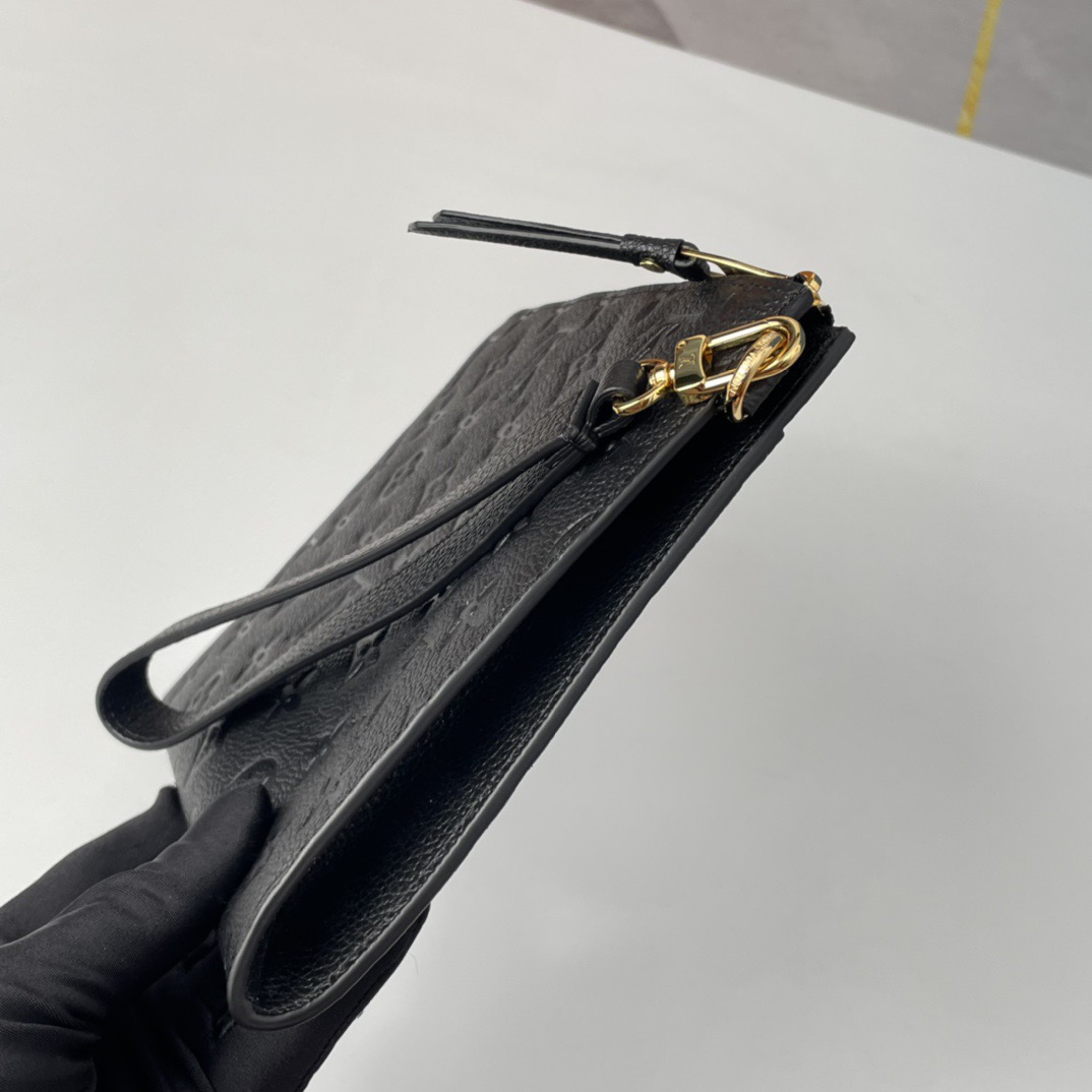 LV Daily Pouch Monogram Empreinte Pochette Mélanie MM Black - Image 4