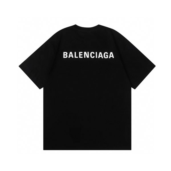 Balenciaga Logo Medium Fit T-shirt Black Men's - GB