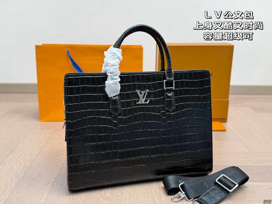 LV Men's Briefcase - Image 2