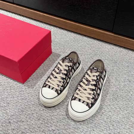 Valentino Garavani Vlogo Toile Platform Sneaker - Image 2