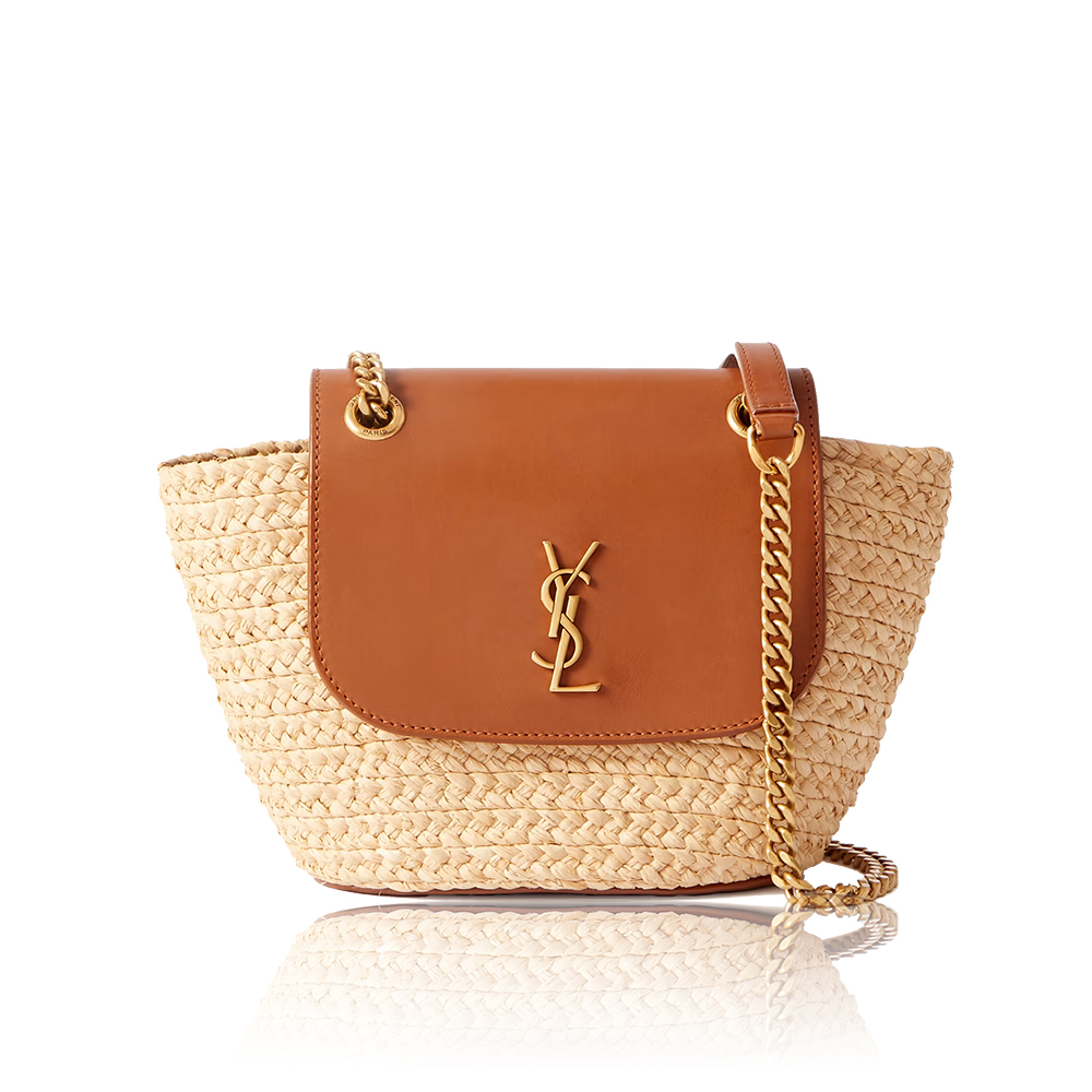 YSL Saint Laurent Small 23CM Manon Beige Raffia Tan - Image 1