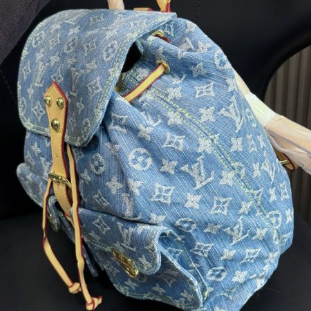 LV Montsouris Cargo Backpack Monogram Denim Bag - Image 3