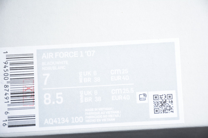 Nike Air Force 1 Low Tuxedo Black White AQ4134 100 - Image 11