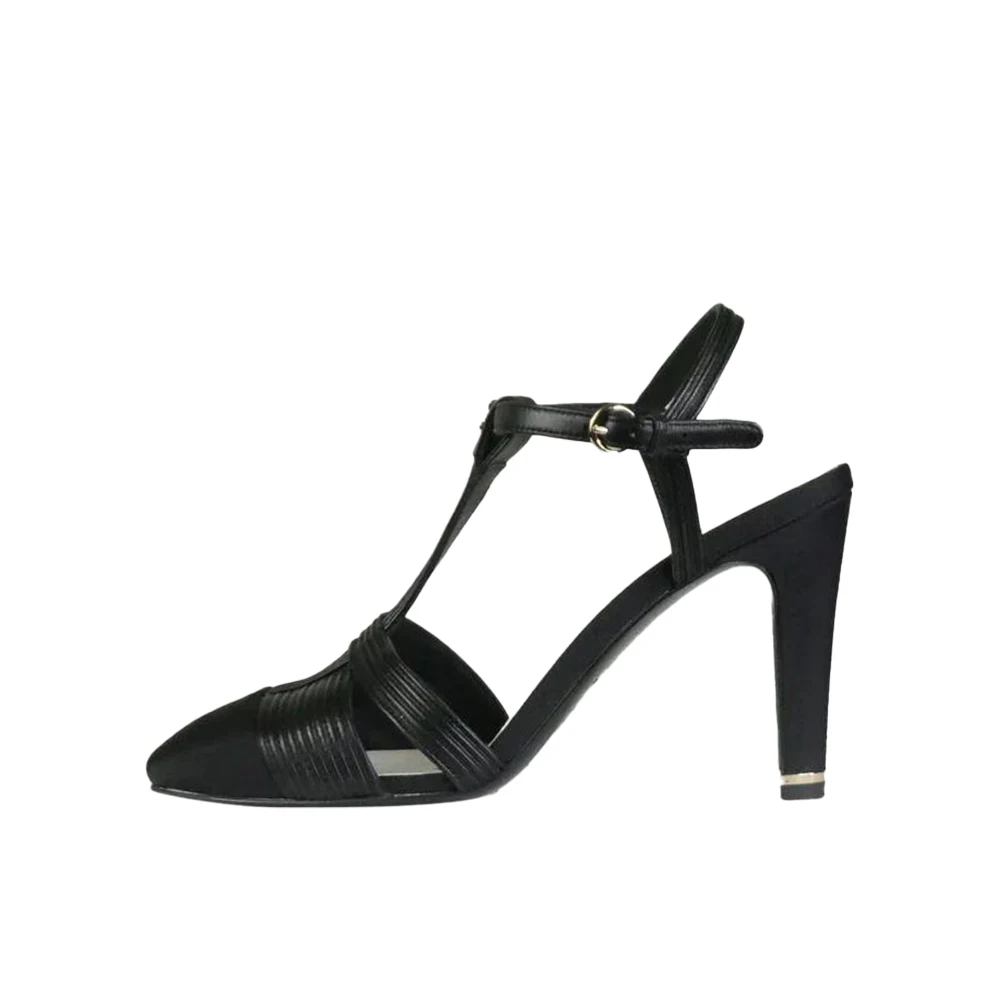 Chanel C buckle Rhinestone High Heels - Image 1