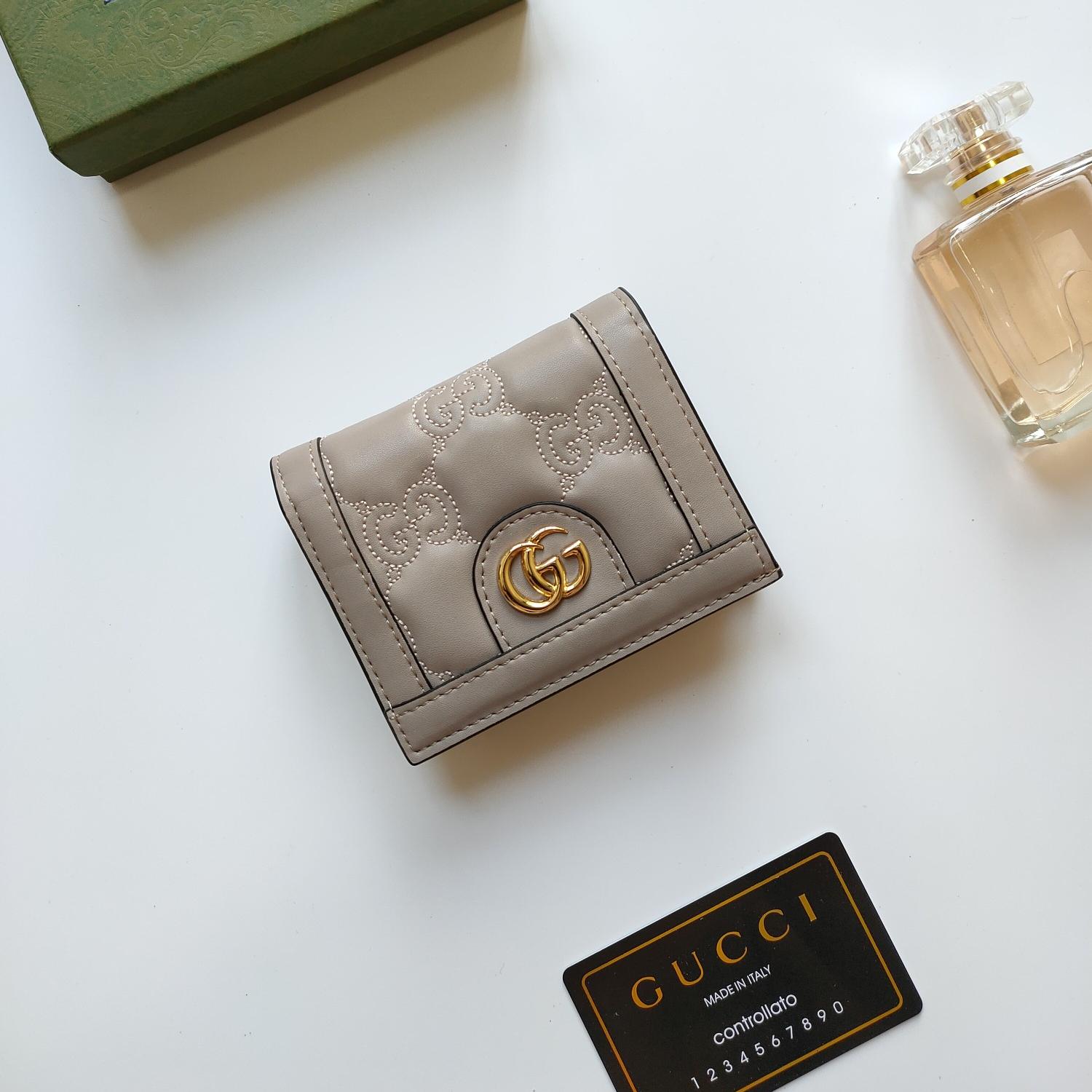 Gucci Unisex GG Marmont Card Case Wallet - Image 5