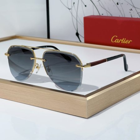 Cartier Color Matching Metal irregularity Sunglasses Top quality - Image 1
