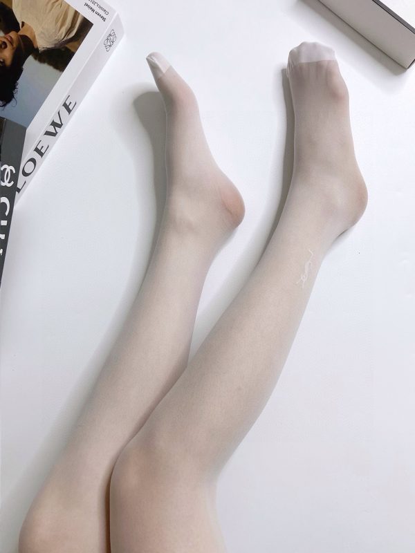 YSL Classic Velvet-Printed Letter Stockings