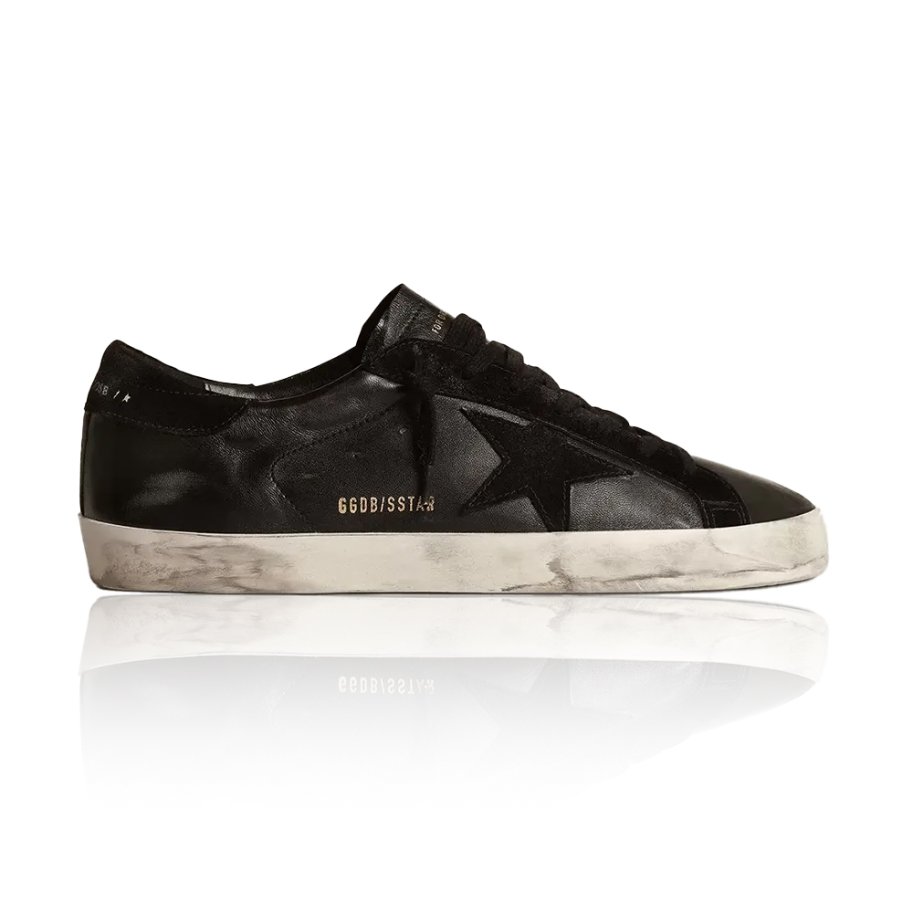Golden Goose Super-Star LTD in nappa leather with red star and high tab - Image 1