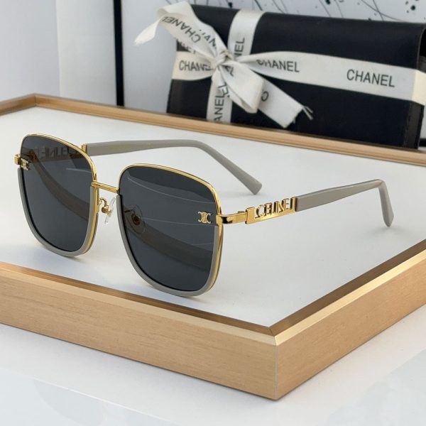 Celine  Mirror leg Stereoscopic Logo  sunglasses Top quality