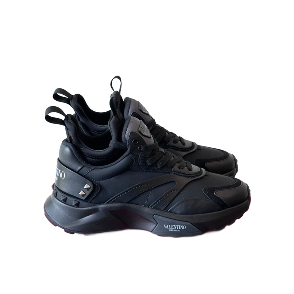 Valentino Garavani Leather Lace-Up Sneakers - Image 1