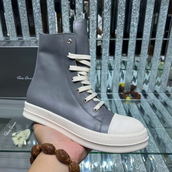 Rick Owens Drkshdw High-Top Leather Sneakers