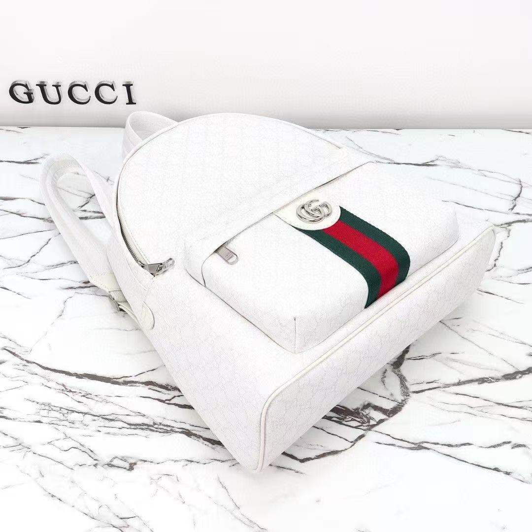 Gucci Ophidia Medium Backpack in white GG Supreme - Image 4